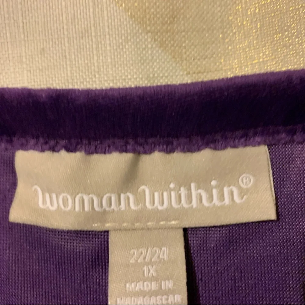 Plus Size Tunic Velour Top - Picture 3 of 3